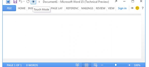 Microsoft Office 15 s’offre un mode « Touch » Microsoft Office 15 s’offre un mode « Touch »