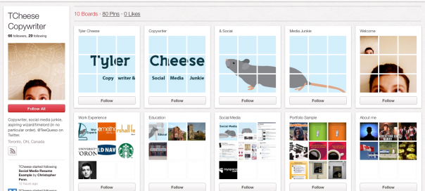 Pinterest : Présentation de CV via les boards et pins Pinterest : Présentation de CV via les boards et pins