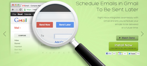 RightInBox : Gmail et la planification d’envois de mails RightInBox : Gmail et la planification d’envois de mails