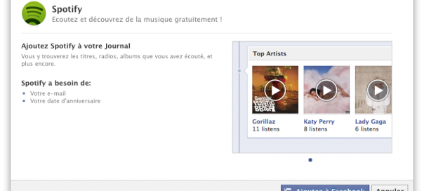 Facebook : Ajoutez Spotify à votre Journal Facebook : Ajoutez Spotify à votre Journal