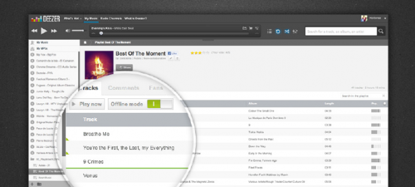 Deezer : Annonce du mode hors ligne Deezer : Annonce du mode hors ligne