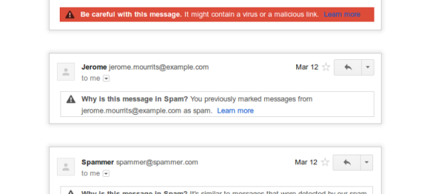 Gmail vous explique pourquoi votre mail finit en SPAM Gmail vous explique pourquoi votre mail finit en SPAM