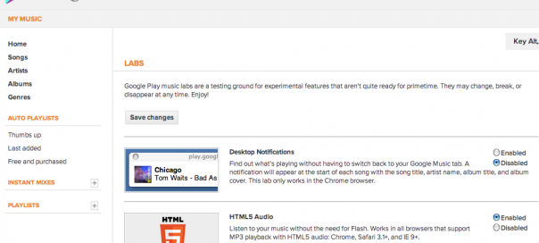 Google Music : Ouverture d’un lab avec de nouvelles fonctionnalités Google Music : Ouverture d’un lab avec de nouvelles fonctionnalités