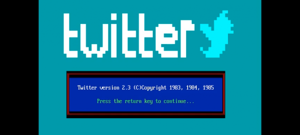 Twitter : Version vintage depuis DOS dans les années 1980 Twitter : Version vintage depuis DOS dans les années 1980