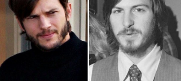 Ashton Kutcher : Tenue de Steve Jobs enfilée