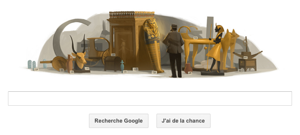 Doodle Google : Howard Carter et le tombeau de Toutânkhamon