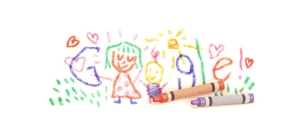 Google : Dessin pour la fête des mères en doodle