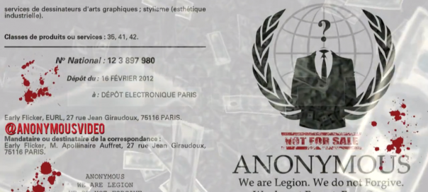 Anonymous : Early Flicker sommé de retirer ses marques déposées