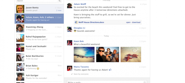 Facebook : Un nouveau design pour sa messagerie