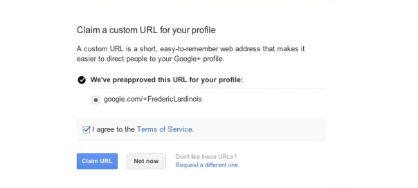 Google+ : Vanity URLs pour de rares privilégiés