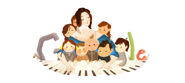 Google : Clara Schumann, la pianiste en doodle