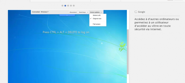 Google Chrome : Bureau à distance en extension