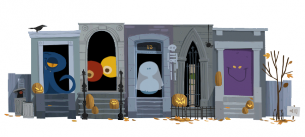 Google : Halloween 2012 en doodle animé