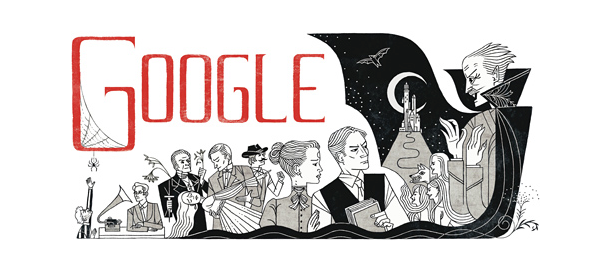 Google : Bram Stoker & Dracula en doodle