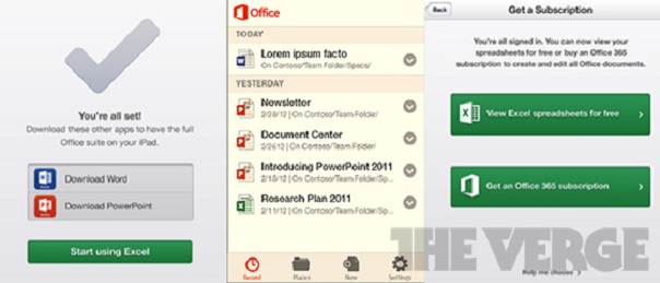 Office 2013 : Les premiers aperçus de l’application iOS