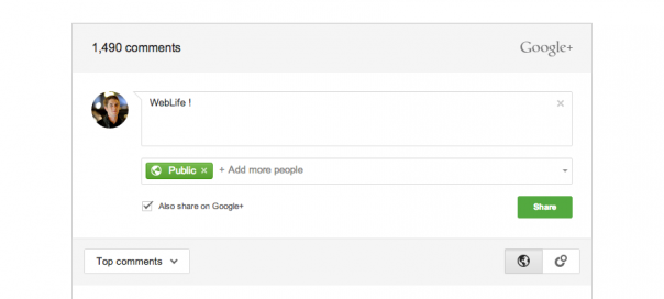 Google+ : Intégration des commentaires à son site/blog