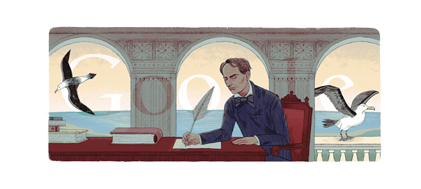 Google : Charles Baudelaire et ses albatros en doodle