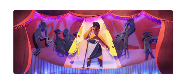 Google : Ella Fitzgerald, la chanteuse de jazz en doodle