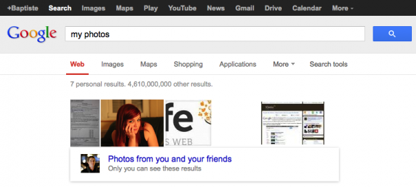 Google : Vos photos et celles de vos amis dans les SERPS