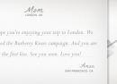 Burberry Kisses : Envoyer des bisous avec Google & Burberry