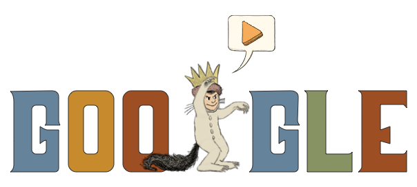 Google : Maurice Sendak, Max et les maximonstres en doodle