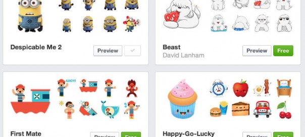 Facebook Stickers : Arrivée des autocollants sur la version web