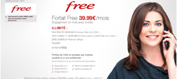 Free : Offre internet & mobile à 39,99€/mois sur 24 mois