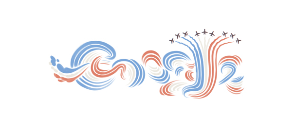 Google : 14 juillet, fête nationale française en doodle