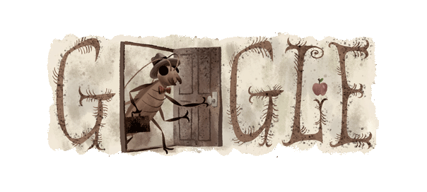 Google : Franz Kafka et La Métamorphose en doodle
