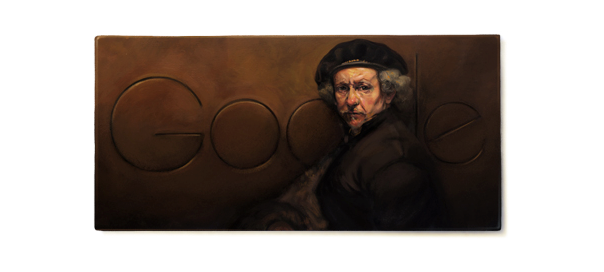 Google : Rembrandt, le peintre baroque en doodle