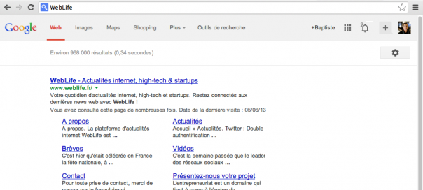 Google : Nouvelle interface utilisateur depuis Chrome