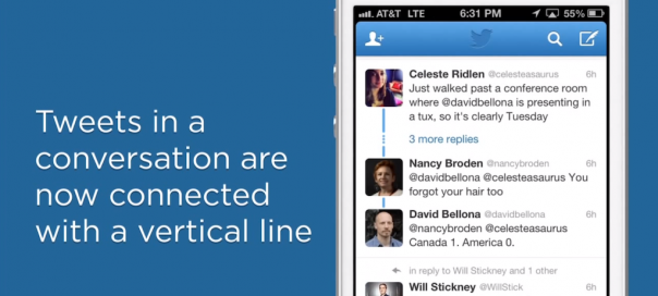 Twitter : Conversations (tweets & réponses) en évidence