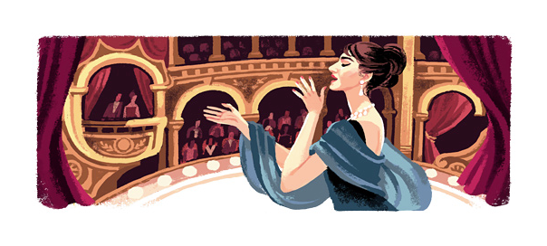 Google : Maria Callas, la cantatrice grecque en doodle