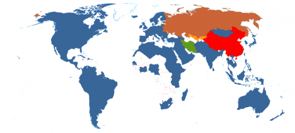 Carte du monde des médias sociaux : Evolution 2009 à 2013