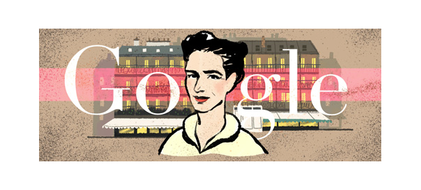 Google : Simone de Beauvoir, la philosophe en doodle