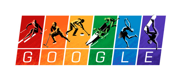Google : Charte olympique, doodle en couleurs pour l’égalité