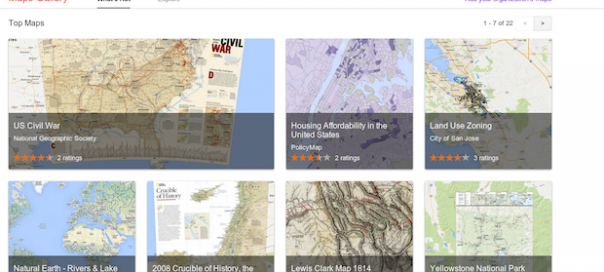 Google Maps Gallery : Des cartes partagées publiquement