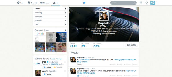 Twitter : Nouveau design pour le site officiel