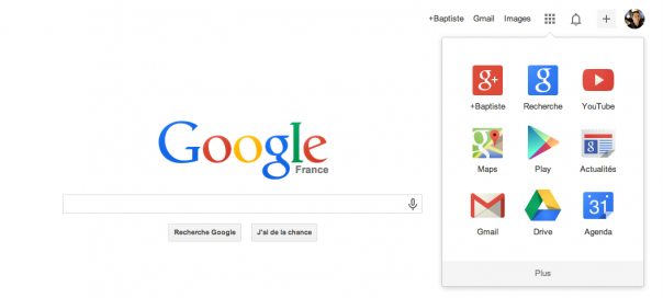 Google : Personnaliser le menu de navigation par drag & drop