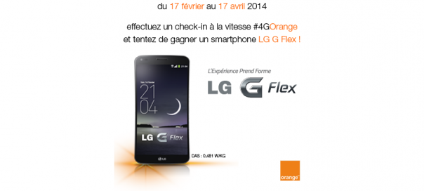 Foursquare & Orange : Gagner un smartphone  LG G Flex