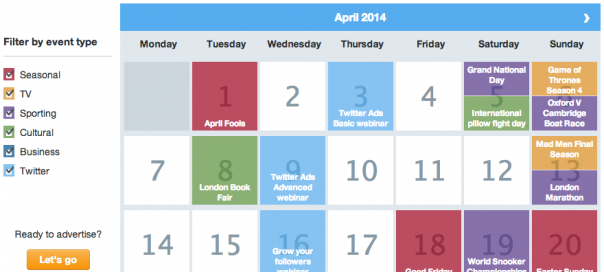 Twitter #OwnTheMoment : Calendrier des opportunités à venir