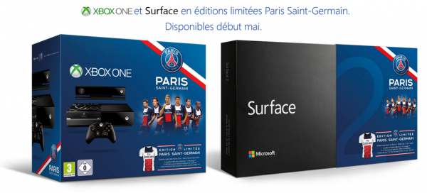 Microsoft : La Xbox One et la Surface en édition limitée PSG