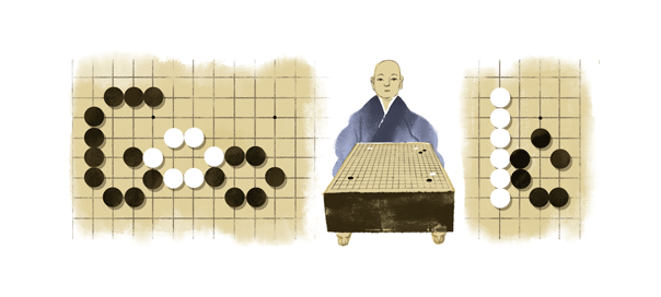 Google : Honinbo Shusaku & le jeu de Go en doodle