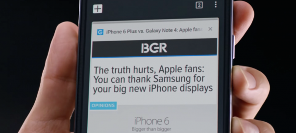 Galaxy Note 4 : Samsung trolle Apple et son iPhone 6 Plus