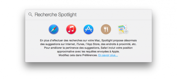 OS X Yosemite : Spotlight ne respecte plus votre vie privée