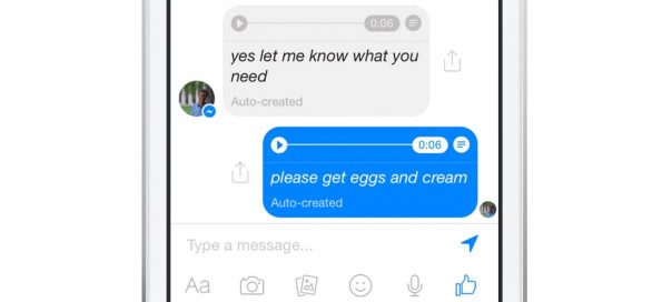 Facebook Messenger : Retranscription de contenu audio en texte