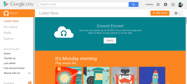 Google Music : 50 000 chansons en streaming gratuitement