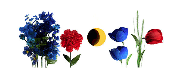 Google : Équinoxe de printemps & éclipse en doodle
