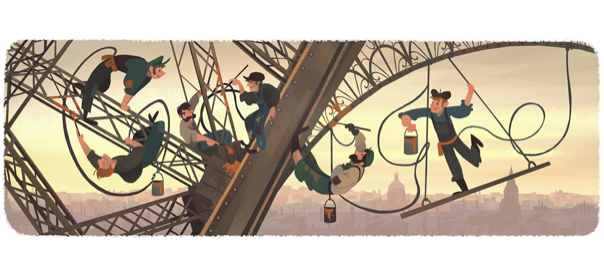 Google : Ouverture de la tour Eiffel en doodle
