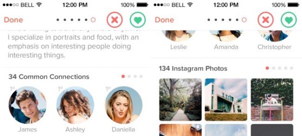 Tinder : Instagram et ses photos désormais intégré